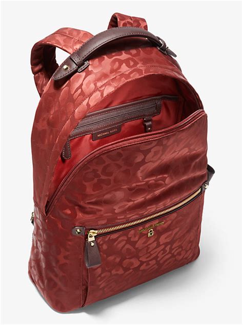 michael kors kelsey large nylon backpack|Kelsey Large Leopard Nylon Backpack .